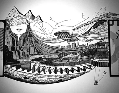 Large wall artwork by Dasha Voronova